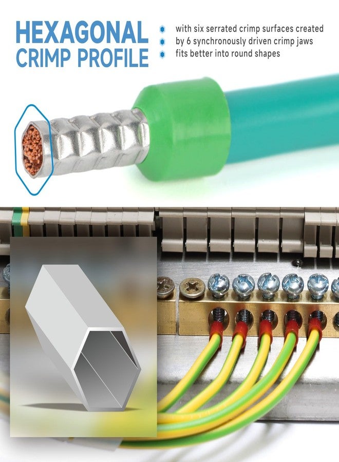 IWISS iCrimp Hexagonal Ratchet Crimper for End Sleeves and Ferrules 0.5-16mm2 AWG 20-5 - Image 3