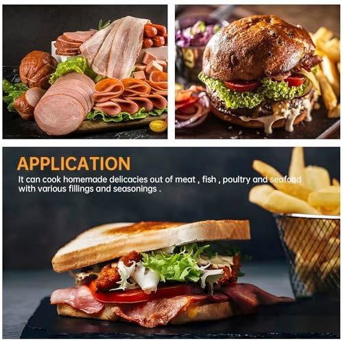 FALESOUL Stainless Steel Ham Maker Meat Press Cooker for Making Healthy Homemade Deli Meat with Thermometer Homemade Deli Meats Press Marker Machine for Meats Pork Seafood Beef Fish Poultry - Image 3