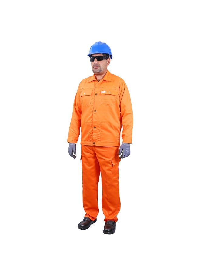 Vaultex OVT 190GSM Twill Pant & Shirt, Orange, Large - Image 1