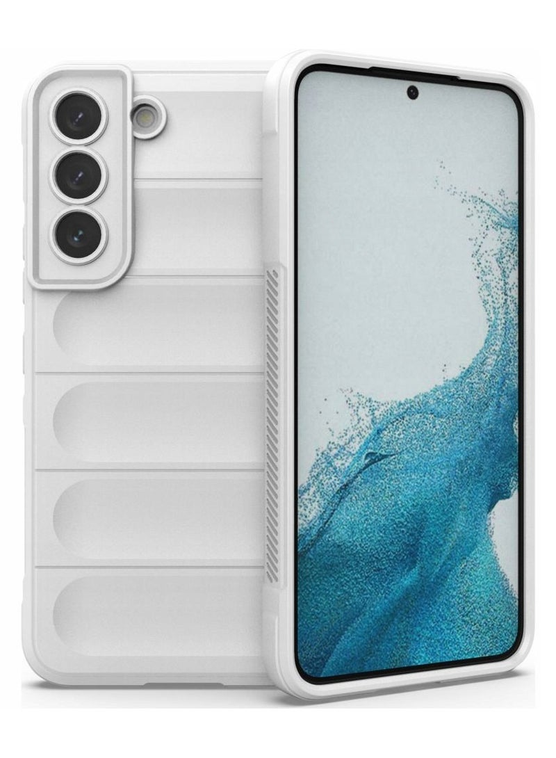 Premium Protection Back Silicone Case Compatible with Samsung Galaxy S22 Plus Magic Shield Shockproof Case with Camera Protection (White)