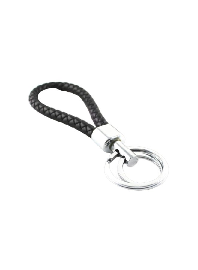 Knitted Keychain Black/Silver - Image 1