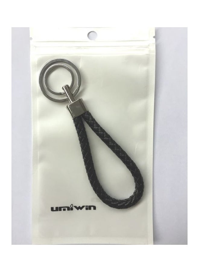 Knitted Keychain Black/Silver - Image 2