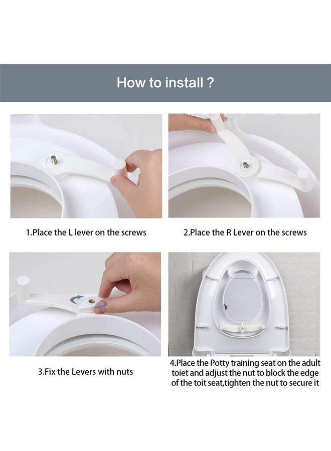 Toilet Training Seat,Child Safety Baby Toilet Seat, Suitable For Round And Oval Toilets, High Splash Protection, Handle And Backrest, ,Suitable For Boy And Girl Aged 1-8 Years (White) - Image 5