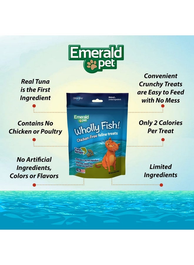 إميرالد بيت مكافآت القطط "إميرالد بيت" "هولي فيش!" خالية من الدجاج، وصفة تونة - مكافآت قطط لذيذة ومقرمشة من التونة الحقيقية - خالية من الدجاج والحبوب، مكافآت طبيعية للقطط - صنع في الولايات المتحدة الأمريكية، 3 أونصات - Image 3