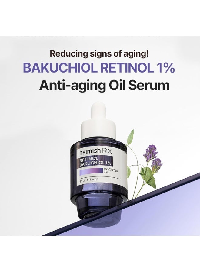 هيميش زيت معزز من ار اكس ريتينول باكوشيول - مصل مضاد للشيخوخة، سيروم للوجه لشد البشرة ومضاد للتجاعيد ومرونة البشرة، مرطب مع الريتينول، تركيبة غير دهنية، للعناية بالبشرة الكورية، 35 مل - Image 2