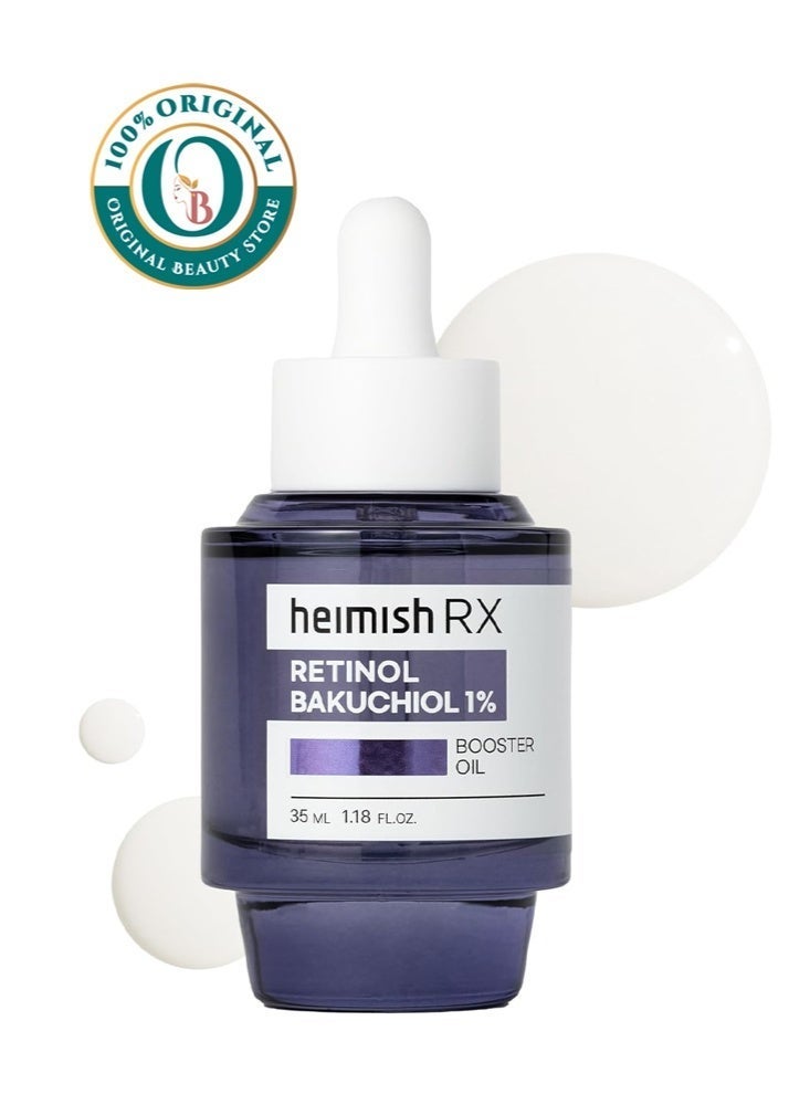هيميش زيت معزز من ار اكس ريتينول باكوشيول - مصل مضاد للشيخوخة، سيروم للوجه لشد البشرة ومضاد للتجاعيد ومرونة البشرة، مرطب مع الريتينول، تركيبة غير دهنية، للعناية بالبشرة الكورية، 35 مل - Image 1