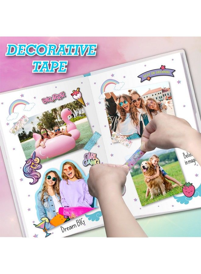 FUN KIDZ مجموعة دفتر يونيكورن للفتيات 8-12 مجموعة ألبوم فني للمراهقين مجموعة يوميات هدية للفتيات - Image 4