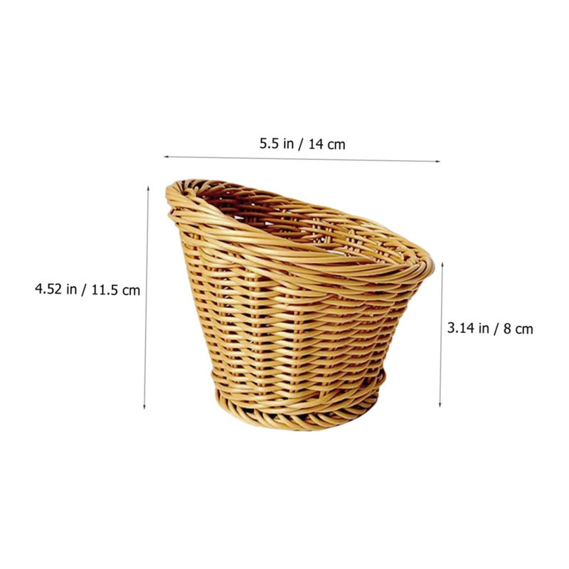 Handwoven Rattan Basket For Fruit Bread And Vegetable Kitchen Storage Organizer - Image 3
