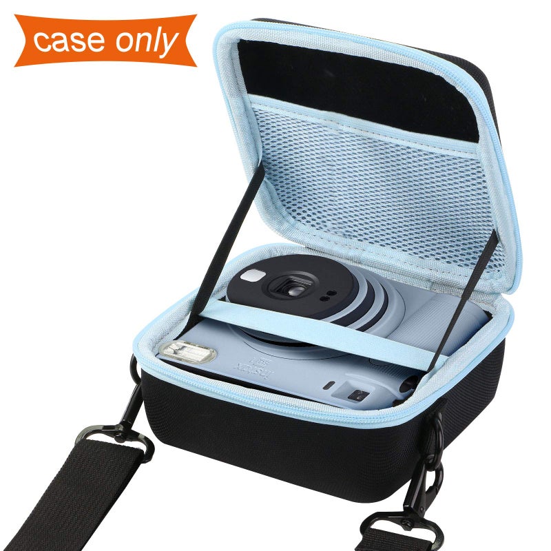 Aenllosi Aenllosi Hard Carrying Case Compatible with Fujifilm Instax Square SQ40/SQ1 Instant Camera,Mesh Pocket for Fujifilm Instax Square Film & Charging Cable(Inside Blue) - Image 3