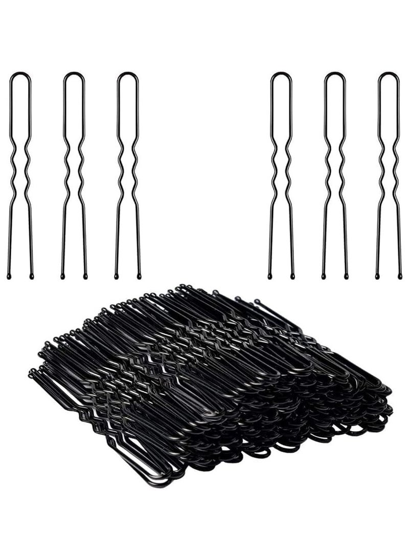 Accessories 22 U-Shaped Hair Pins for Women (Size: Mix | Quantity: 100 Count), Juda Pins, Black Hair Styling Clips, Perfect for Bun & Updo Hairstyles. - Image 2