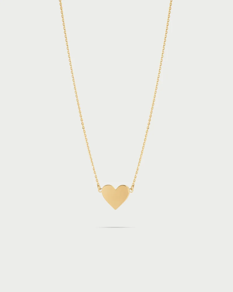 Rue Des Mill Choker 1 Subject Heart - Yellow Gold / Without engraving
