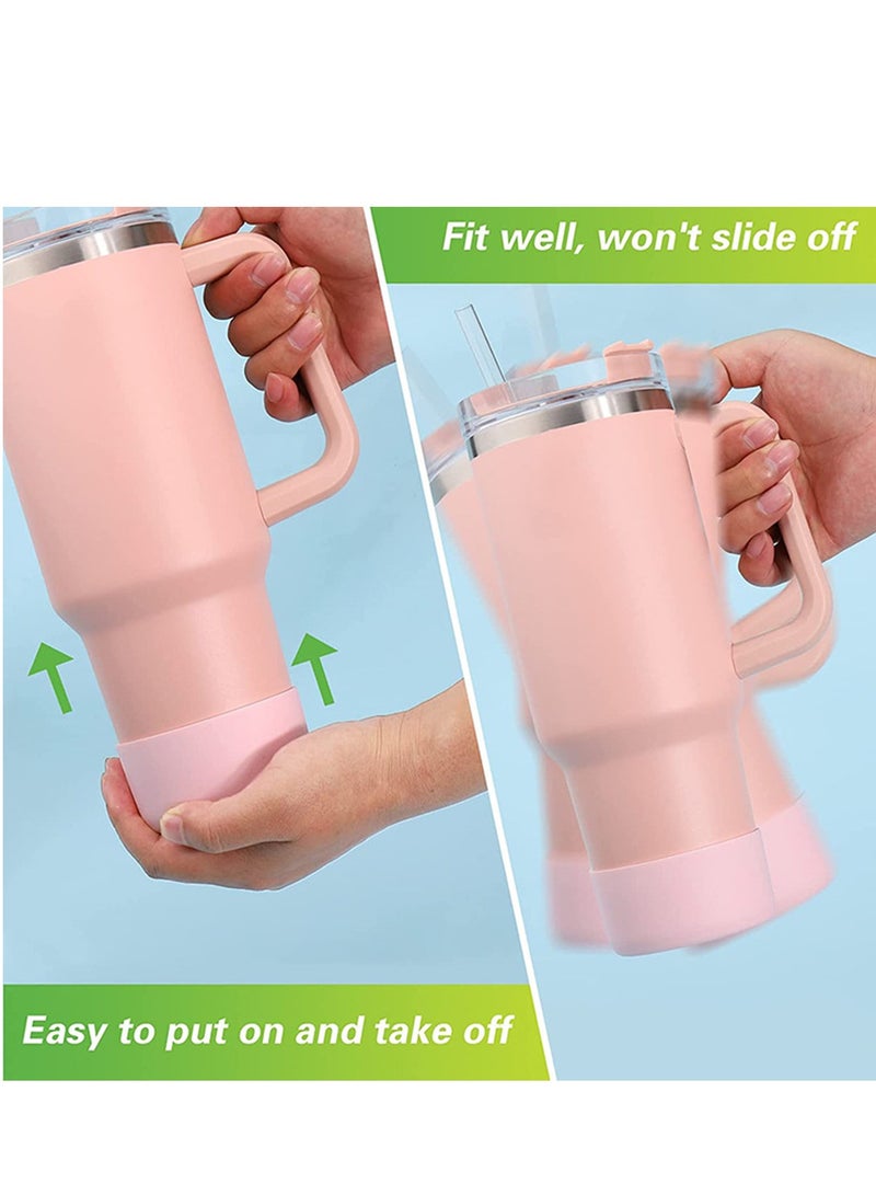 2 Pcs 75mm Muti Color Silicone Cup Protection Case Storage Vacuum Bottle Compatitable for Stanley 30/40oz Anti Slip Scratch Resistant  - Image 4