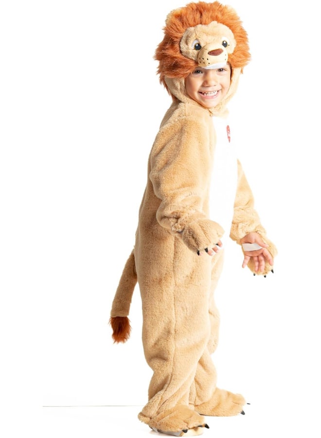 Ciao Trudi Licensed Lion Baby Costume 1-2 year – Unisex Plush Onesie with Jumpsuit & Bonnet | Infant Animal Fancy Dress Outfit | Cute Baby Lion Costume for Halloween, Parties & Photos - Image 5