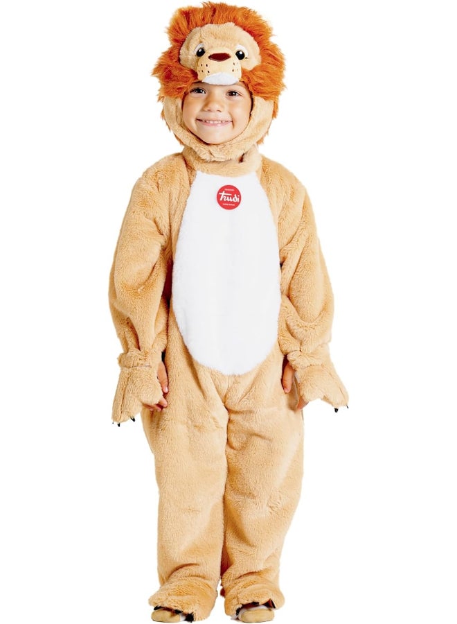 Ciao Trudi Licensed Lion Baby Costume 1-2 year – Unisex Plush Onesie with Jumpsuit & Bonnet | Infant Animal Fancy Dress Outfit | Cute Baby Lion Costume for Halloween, Parties & Photos - Image 1