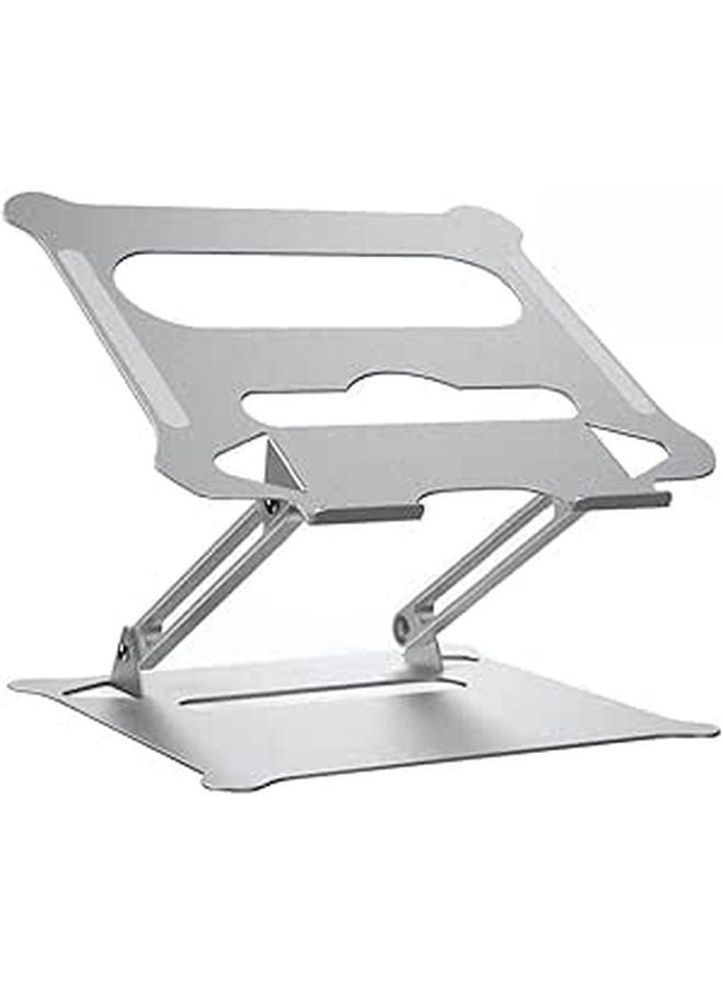 Foldable Adjustable Aluminum Laptop Stand Portable Silver Holder For Home Office Travel - Image 1