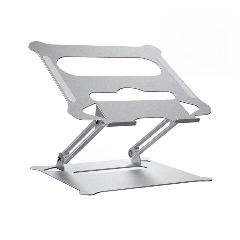 Foldable Adjustable Aluminum Laptop Stand Portable Silver Holder For Home Office Travel - Image 2