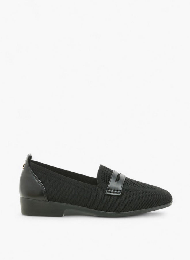 Le Confort Flyknit Textured Slip-On Loafers with Platform Heels - Image 1