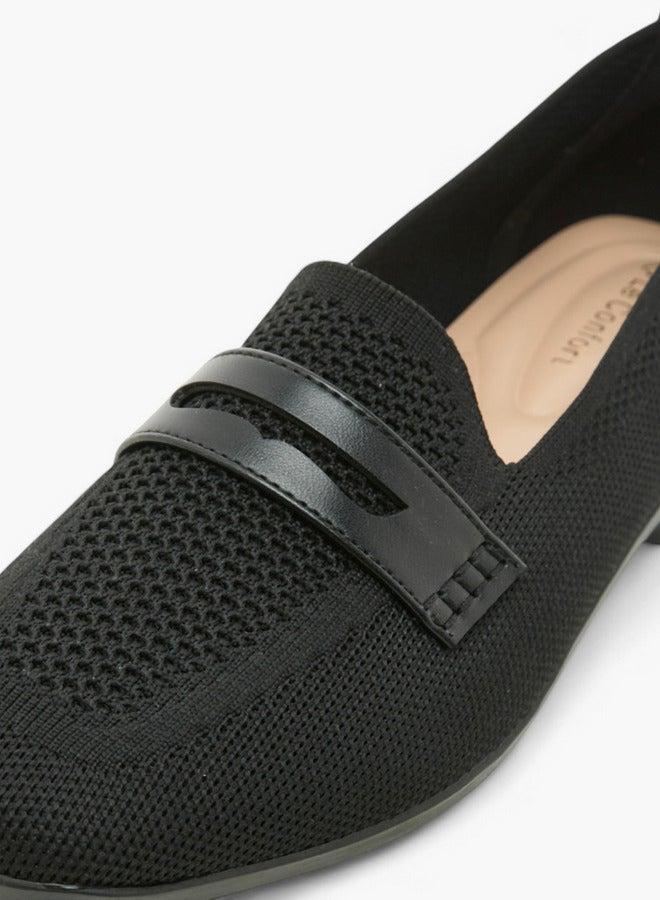 Le Confort Flyknit Textured Slip-On Loafers with Platform Heels - Image 4