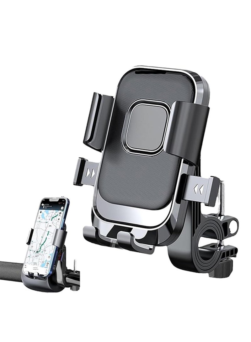 Chappeline ST35 Mobile Holder for Bikes with One Click Locking Phone Holder 360° Rotation Phone Mount Anti-Slip and Adjustable Angle for Motorcycles, Bicycles, E-Bikes, Scooters - Black - Image 1