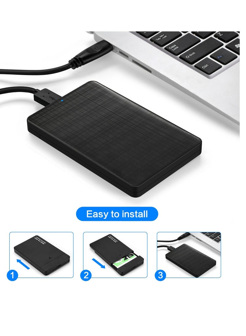 AROAQ Portable C Type Hard Disk Drive External HDD Enclosure Case Tool 5 Gbps Support - Image 5