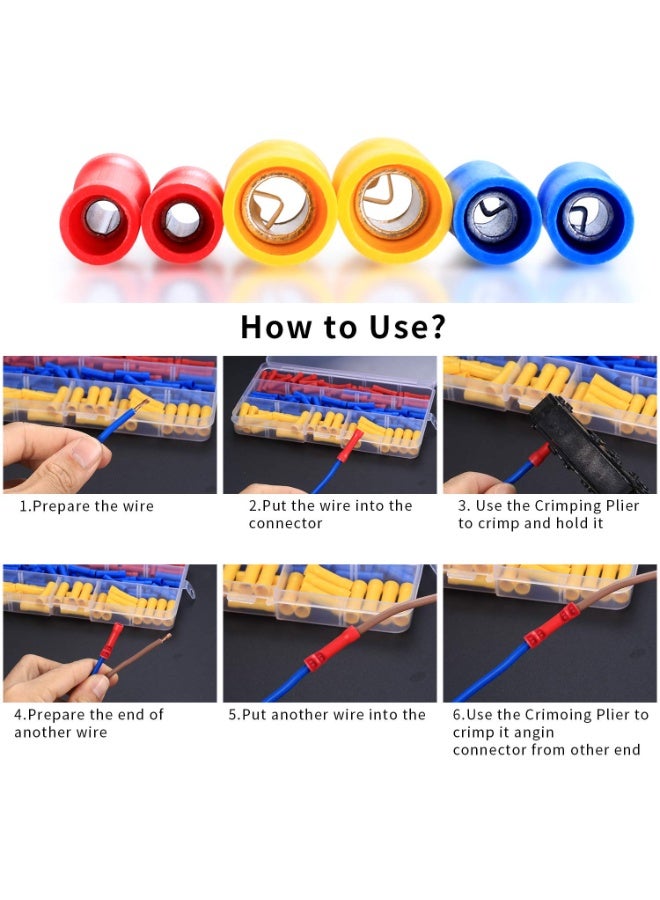 HEADVANA 120 Pcs Wire Butt Connectors 22-10 Gauge Insulated Electrical Marine Automotive Wire Crimp Terminals Assortment Kit - Image 5