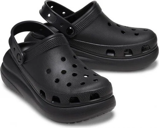 crocs Classic Crush Clog Women's Black Slippers 207521-1