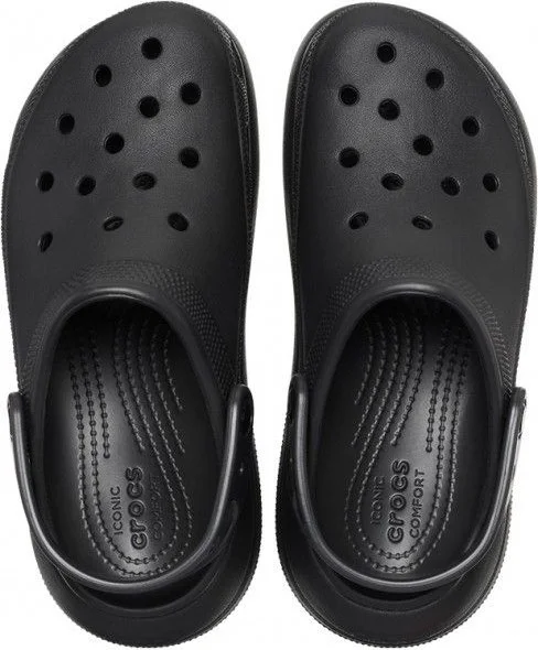 crocs Classic Crush Clog Women's Black Slippers 207521-1