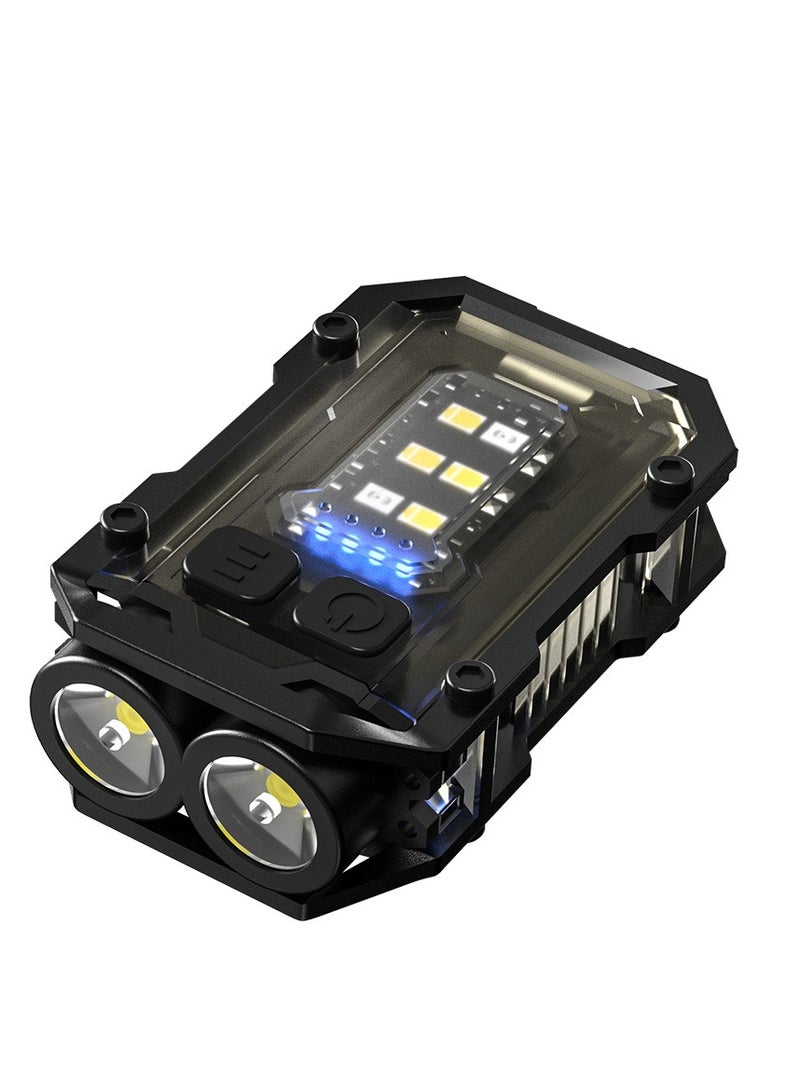 LED Flashlight - Mini Flashlight - Bright Rechargeable Keychain Flashlights - Mini LED Flashlight with Keychain Light Type-C Charging - Suitable for Hiking, Camping, Wilderness, and Fishing - Image 1