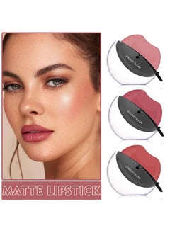 3 Colors Matte Lipstick Set Lazy Lipstick Waterproof Long Lasting High Pigmented Lip Gloss Nonstick Cup Velvet Lip Stick Stain Lip Makeup For Women Girls（Set A） - pzsku/Z50A83E67C7169097416FZ/45/_/1695646025/00e608e9-e43b-49b3-8195-8b4c4d073993