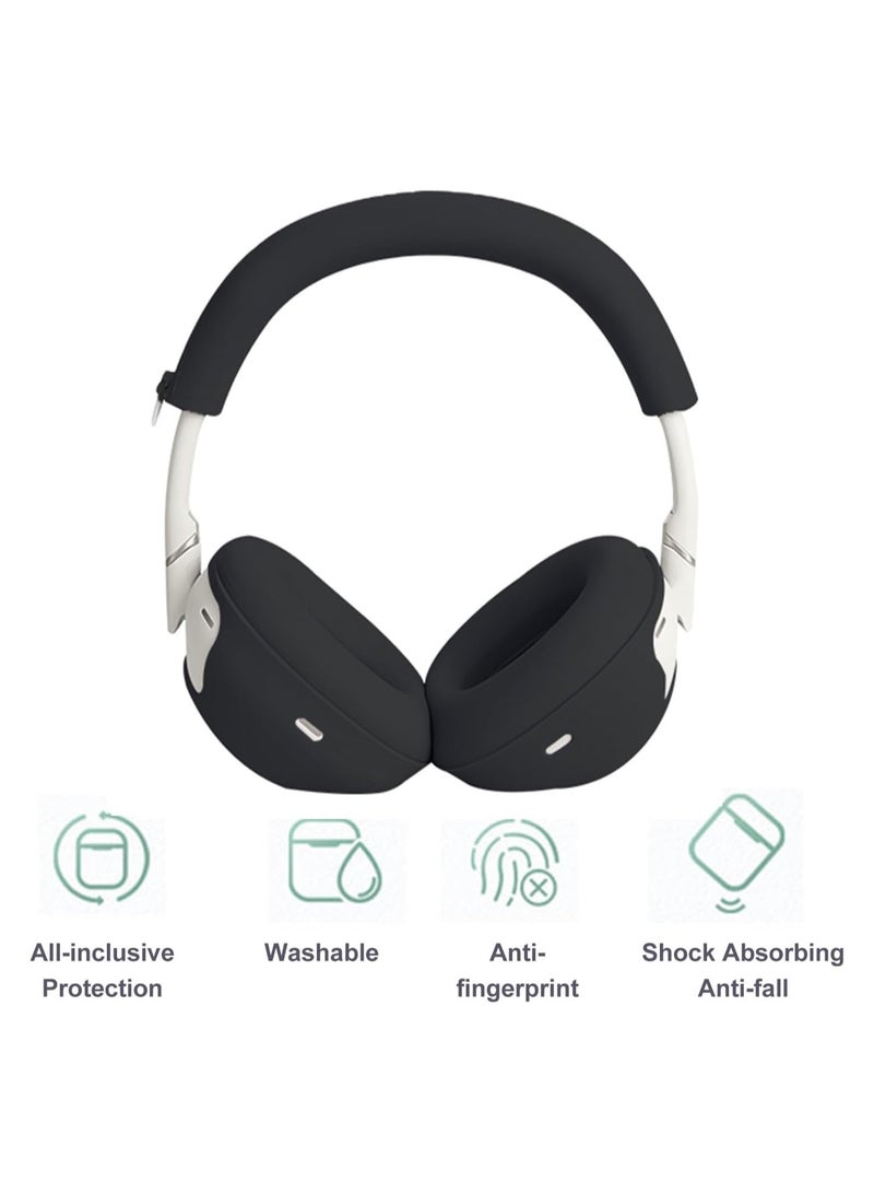مجموعة حماية 3 قطع لسماعات Sony WH-1000XM6 - أغطية وسادات أذن سيليكون/أغطية كأس الأذن/غطاء عصابة الرأس | مقاومة للعرق وسهلة التنظيف - Image 3