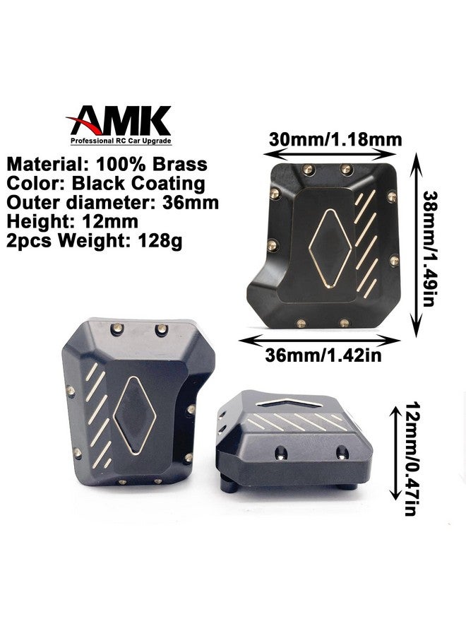 AMK Brass Diff Cover 2Pcs Front And Rear Trx4 Portal Axle Housing For 1/10 Rc Crawler Trx6 Upgrade Parts - Image 5