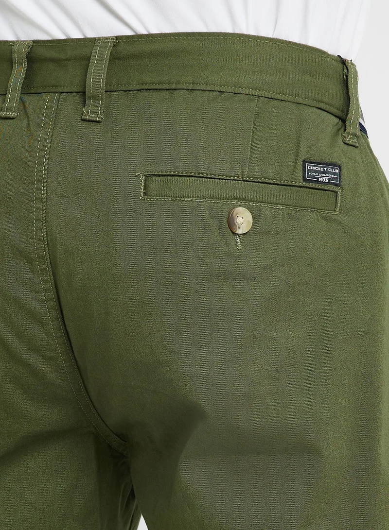 Thomas Scott Thomas Scott Men Mid-Rise Classic Slim Fit Easy Wash Trousers