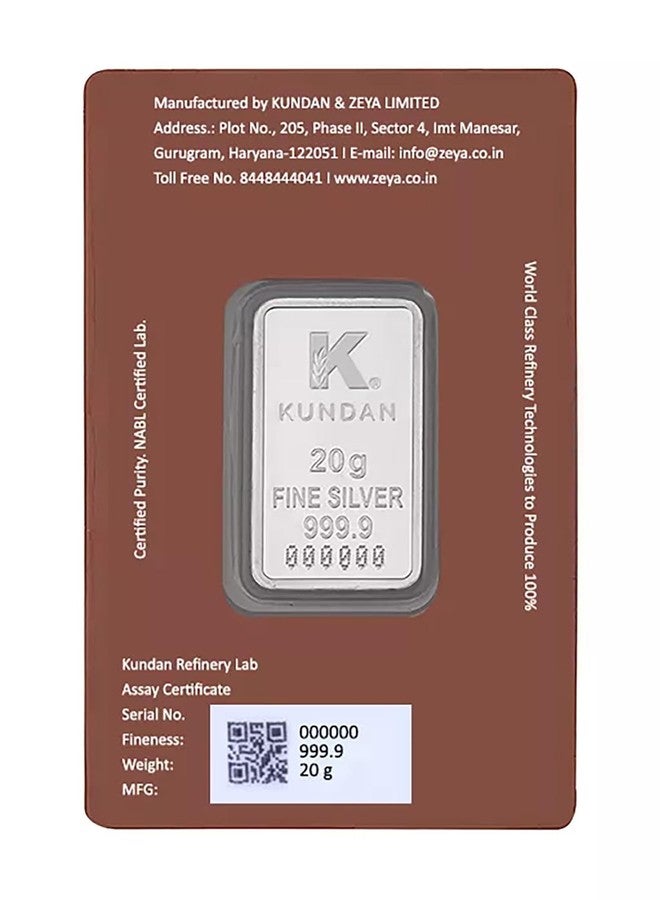 Kundan 20g (999.9) Tirupati Balaji Silver Colour Bar - Image 4