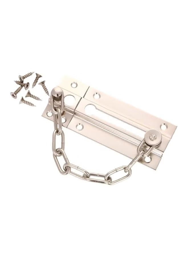 Nickel Plated Door Lock Safety Chain Silver - Image 2