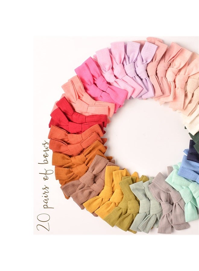 Prohouse 40 PCS Baby Girl Hair Clips, Alligator Hair Bows for Toddlers & Kids, Baby Hair Accessories - Image 4