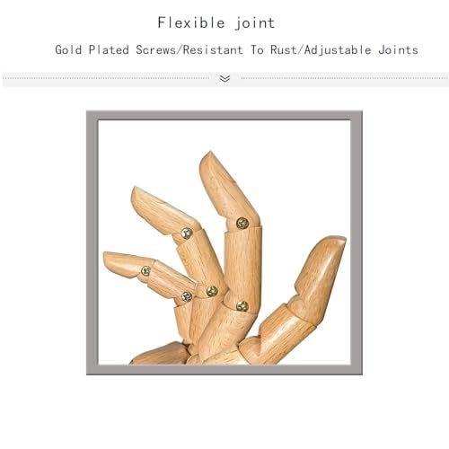 yangjietf Mannequin,Mannequin Hand,Hand Model,Hand Mannequin for Nails,Drawing Mannequin Wooden Hand,Wooden Mannequin,Wood Hand,Hand Model for Drawing,Male Hand of Right. - Image 4