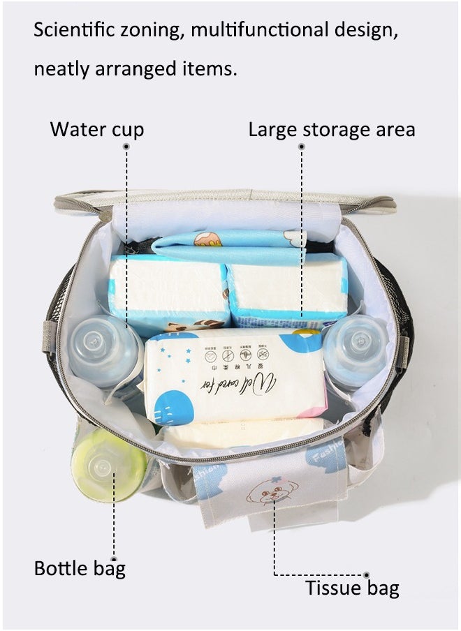 Aissiora Stroller bag Outdoor mother and baby bag Baby items storage bag Waterproof and wear-resistant Multi-functional storage bag  - Image 3