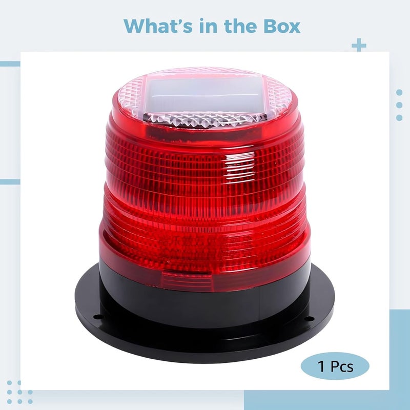 Led Solar Warning Light, Signal, Light, Ip65 Waterproof, High-Brightness, Quick-Charging Solar Panel with Adhesive Base, for Boats and Vehicles - Image 5