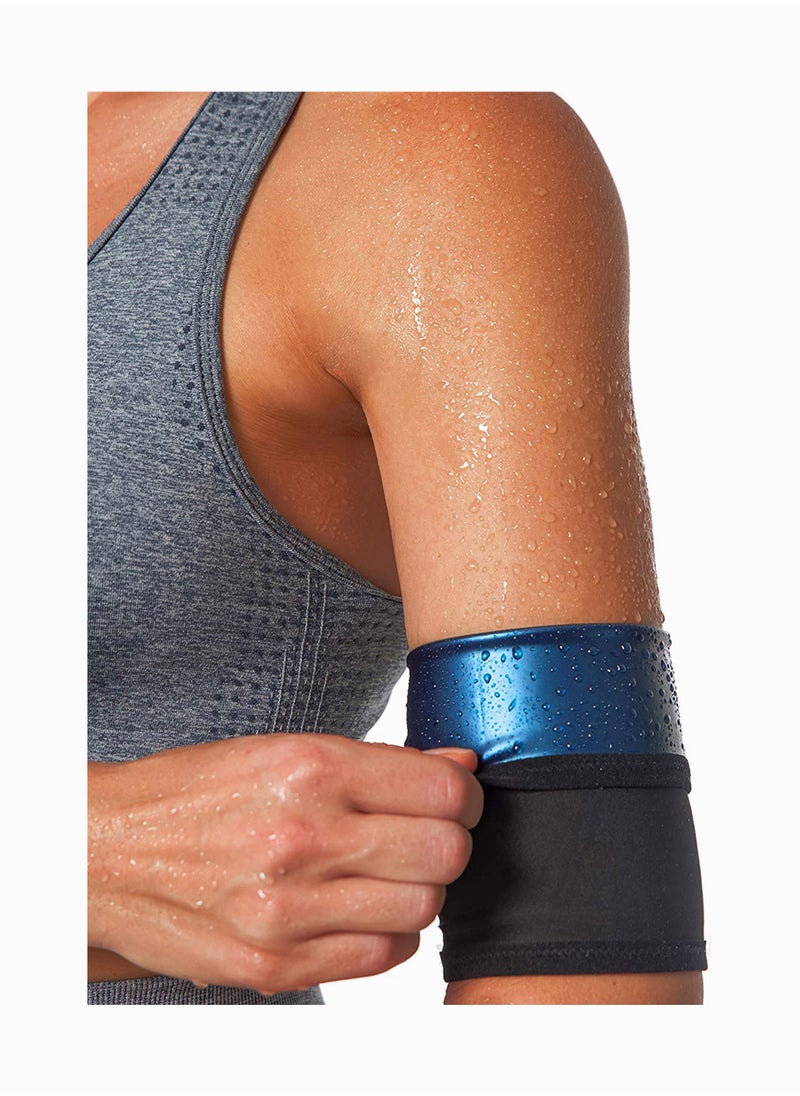 SYOSI Sauna Arm Trimmer for Women Sweat Arm Sauna Polymer Arm Sweat Bands, Heat Trapping Arm Sauna Sleeves Wraps Lose Arm Fat 2 Pack  - Image 1