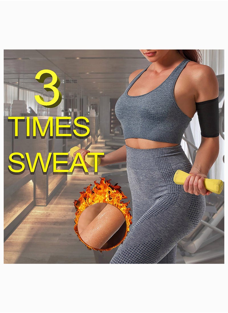 SYOSI Sauna Arm Trimmer for Women Sweat Arm Sauna Polymer Arm Sweat Bands, Heat Trapping Arm Sauna Sleeves Wraps Lose Arm Fat 2 Pack  - Image 3