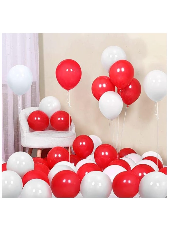 Boxwoods - 100 PCS Of Red and White Balloons For Valentines Day - Image 1
