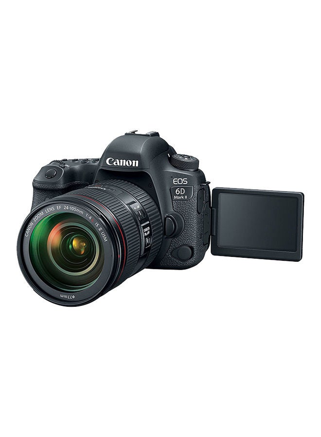 كانون كاميرا ‏EOS ‏DSLR 6D مارك II بعدسة بتكبير كهربائي بتقنية المحرك الخطوي وتقنية تثبيت الصور (IS) مع فتحة العدسة f/3.5-5.6 ببعد بؤري يتراوح من 24-105 مم، كاملة الإطار مع خاصية الواي فاي وتقنية NFC والبلوتوث ونظام تحديد المواقع وشاشة LCD تعمل باللمس متغيرة الزوايا ومناسبة للصور الشخصية والمناظر الطبيعية والسفر - Image 4