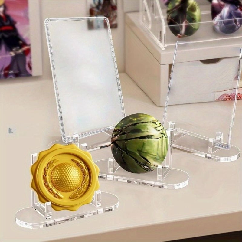 20pcs Transparent Plastic Display Rack Badge Holder Coin Storage for Cards Stamps - Image 5