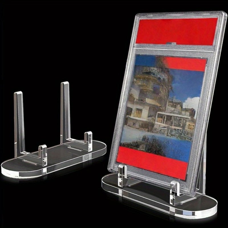 20pcs Transparent Plastic Display Rack Badge Holder Coin Storage for Cards Stamps - Image 4
