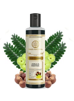 Khadi Natural Khadi Natural Amla and Reetha Hair Shampoo Anti-Hair Fall Shampoo Shampoo for Thick and Strong Hair Ayurvedic Shampoo for Healthy Hair Suitable for All Hair 210ml  - Image 1