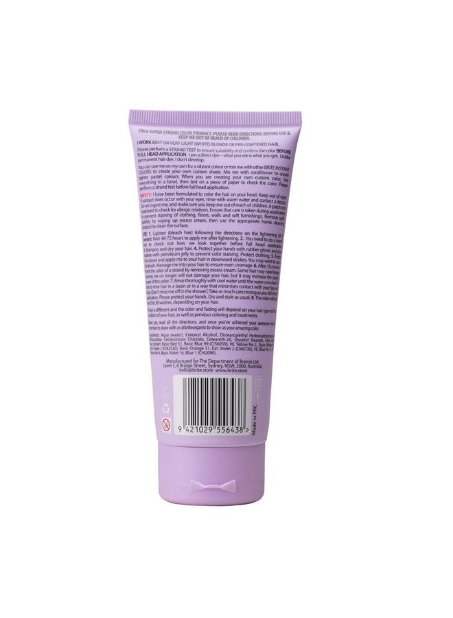 Brite Pastel Purple Semipermanent Hair Color Vegan & Crueltyfree Hydrating Hair Dye Lasts Up To 30 Washes (100Ml) - Image 3