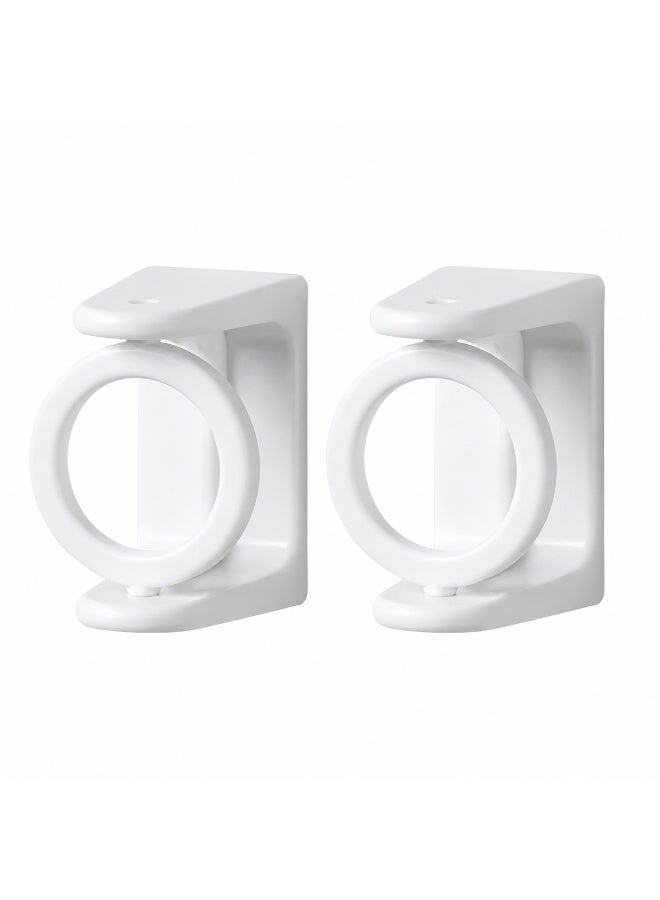 EXCLIFE 360° rotating circular hanging ring, no-drill curtain rod/shower curtain rod bracket, wall-mounted hook - Image 1