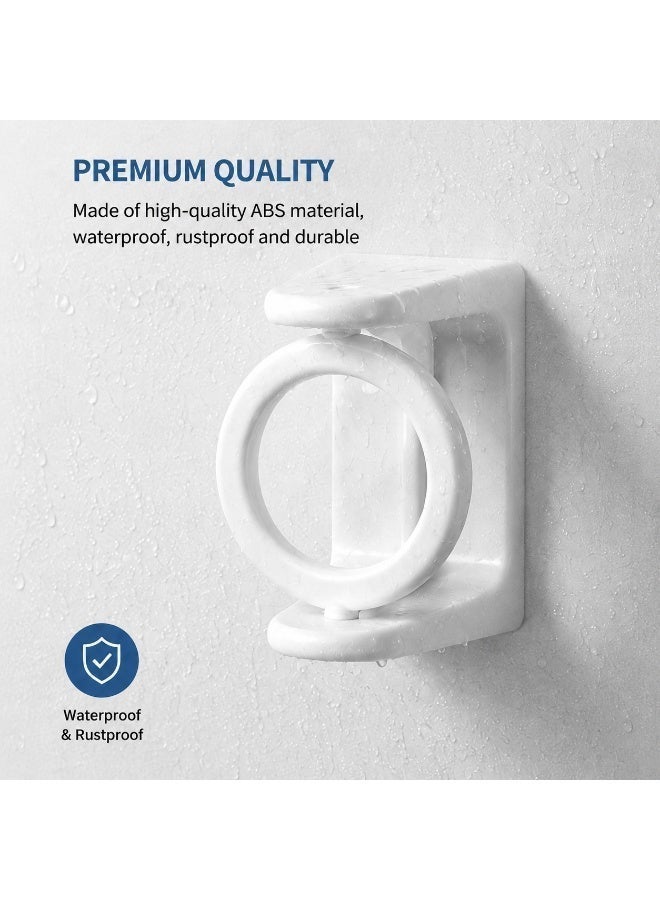 EXCLIFE 360° rotating circular hanging ring, no-drill curtain rod/shower curtain rod bracket, wall-mounted hook - Image 4