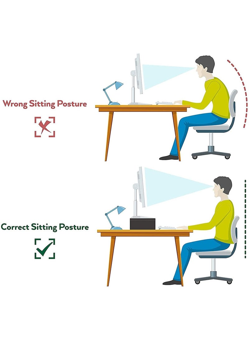Eworld Dual Adjustable Laptop and Monitor Riser Stand, Desktop Table Stand for Two Screens - Image 5