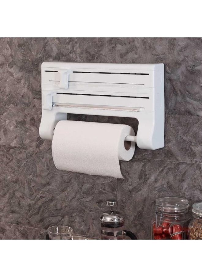 Primanova - Tidy roll holder for tissues stretch and foil rolls plastic 38 25.5 8.5 cm white - Image 1